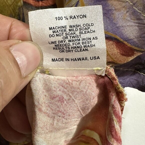 Jams World Women’s Afterglow Hawaiian Palm Tree Floral Peasant Top Sz M - Picture 13 of 16